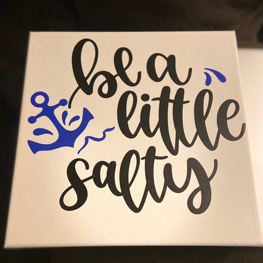 Be A Little Salty 10x10 canvas